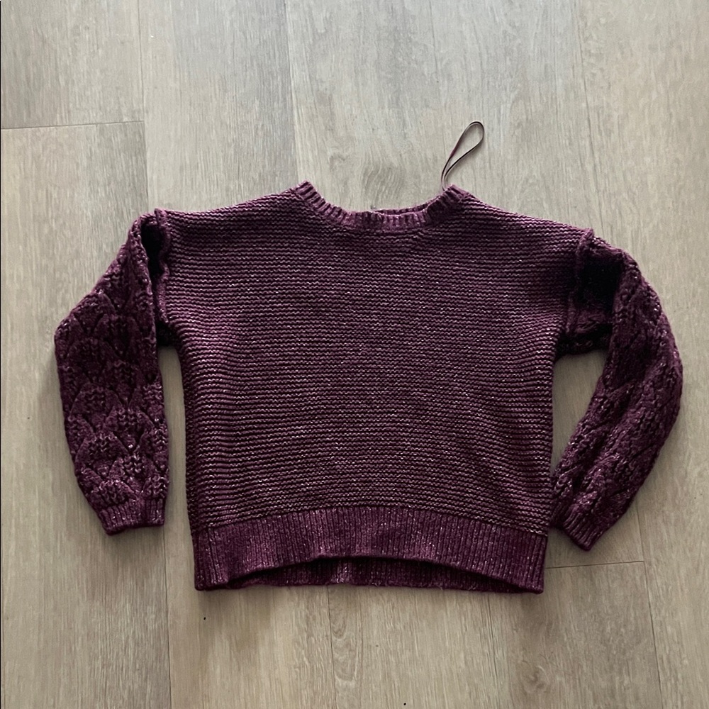 Knox Rose Women's Deep Purple Knit Sweater